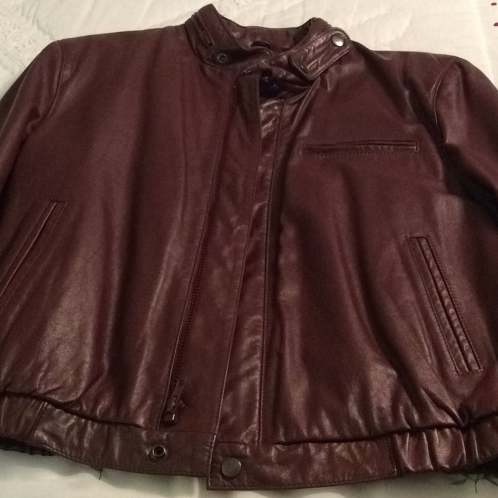 Leather jacket Mens Bermans brand vintage